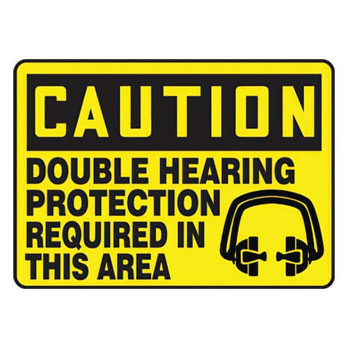 Accuform® MPPE623XV OSHA Caution Safety Sign: DOUBLE