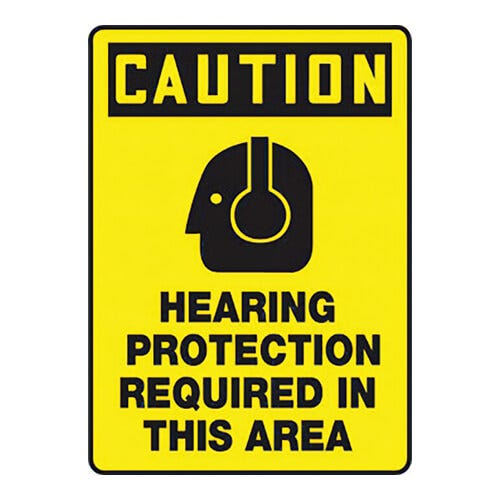 Accuform® MPPE772VA OSHA Caution Safety Sign: HEARING