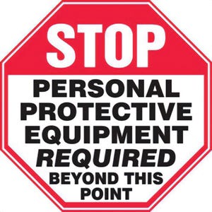 Accuform® MPPE924VS Stop Safety Sign: PERSONAL