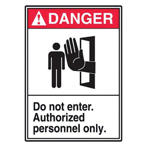 Accuform® MRDM102VP ANSI Danger Safety Sign: DO NOT ENTER AUTHORIZED PERSONNEL ONLY