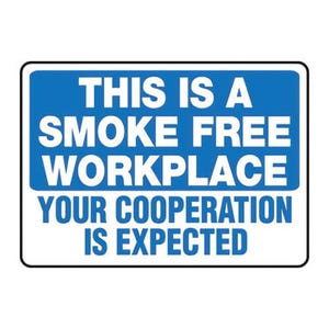 Accuform® SMOKING CONTROL SIGN 10 in x 14 in ADHESIVE (MSMK559XV)