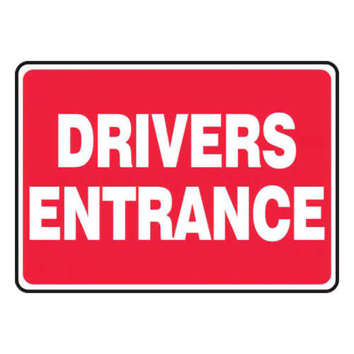 Accuform® Safety Sign: DRIVERS ENTRANCE 10 in x (MTKC500VS)