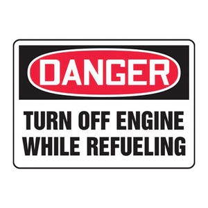 Accuform® OSHA DANGER Safety Sign: TURN OFF (MVHR292VA)