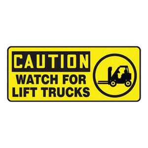 Accuform® OSHA CAUTION: WATCH FOR LIFT TRUCKS 7 in (MVHR652VS)