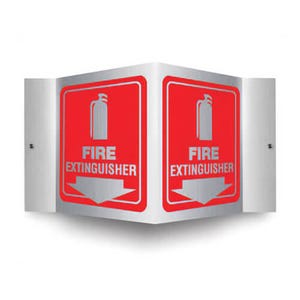 Accuform® PSM327 Brushed Aluminum 3D Projection