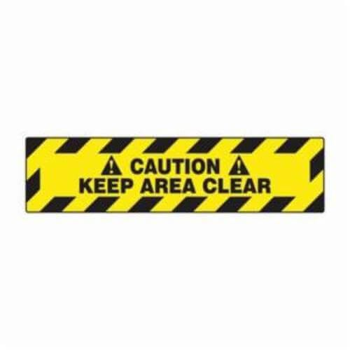 Accuform® PSR282 Floor Sign, Series: Slip-Gard™, Text Legend: (ANSI) CAUTION KEEP AREA Clear, Adhesive Vinyl, 6 in H x 24 in W