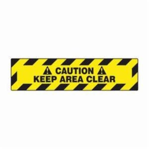 Accuform® PSR282 Floor Sign, Series: Slip-Gard™, Text Legend: (ANSI) CAUTION KEEP AREA Clear, Adhesive Vinyl, 6 in H x 24 in W