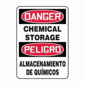 Accuform® SBMCHL192XV Safety Sign, Bilingual Rectangle, Header: DANGER/PELIGRO, Language: English/Spanish, 14 in H x 10 in W