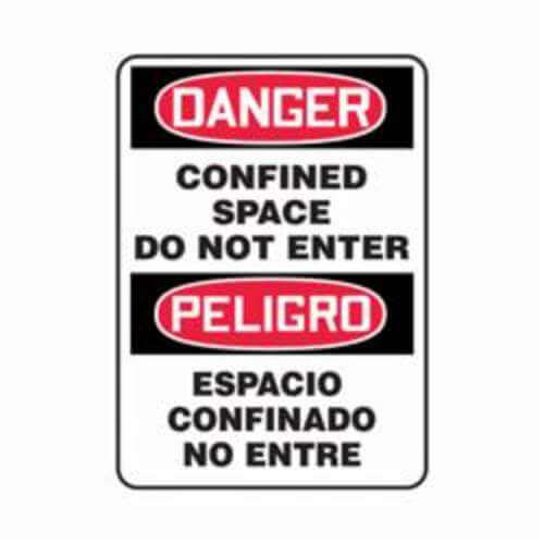 Accuform® SBMCSP230VA Danger Sign, Bilingual, 0.04 in Aluminum, 14 in Height, 10 in Width