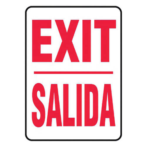 Accuform® BILINGUAL SPANISH Safety Sign - (SBMEXT907XT)