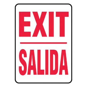 Accuform® BILINGUAL SPANISH Safety Sign - (SBMEXT907XT)