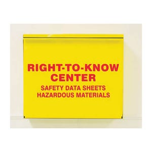 Accuform® ZRS388 SDS Storage Cabinet: RIGHT to KNOW CENTER