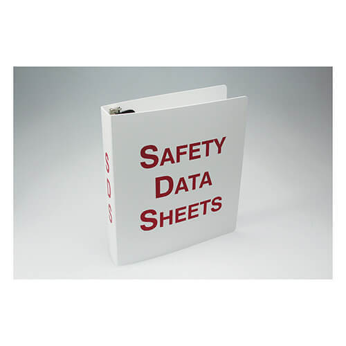 Accuform® ZRS634 SDS Binder, 3-Ring, Red/White, 2-1/2 in Ring, Plastic