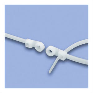 ACT AL-07-50-MH-9-C Mounting Hole Cable Tie with Mounting Eye, 7 in L x 0.17 in W x 0.05 in thick, 45 lb Load, Nylon 6.6