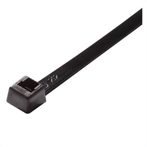 ACT AL-08-40-0-C Intermediate Standard Cable Tie, 8 in L x 0.14 in W x 0.04 in thick, Nylon 6.6, UV Black
