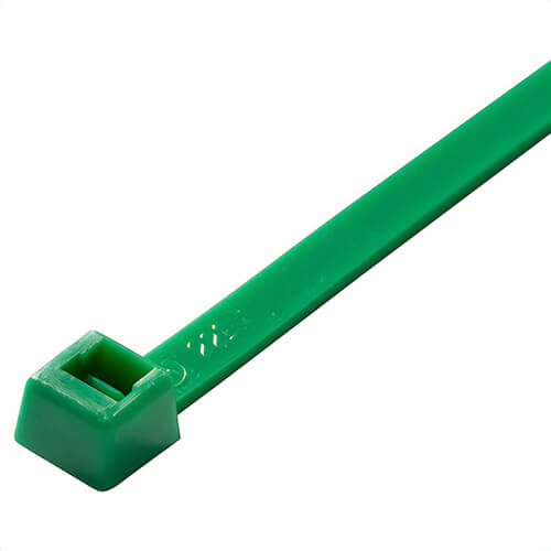 ACT AL-08-40-5-C Intermediate Standard Cable Tie, 8 in L x 0.14 in W x 0.04 in thick, Nylon 6.6, Green