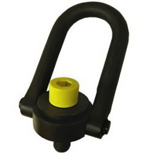Actek® 47200 Safety Swivel Hoist Ring, 2-3/4 in U-Bar Diameter, 3 x 4 Thread Size, 75,000 lb Rated Load