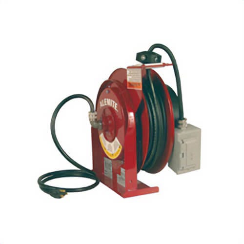Alemite® 7260 Power Cord Reel, 115 VAC, 20 A, 45 ft L Cord, 12 ga Conductor