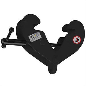 AMHâ„¢ BCD-10 Beam Clamp with Moveable Shackle, 10 ton, Theatrical Black