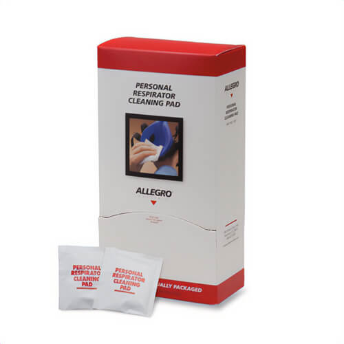 Allegro® 1001 Respirator Cleaning Pad, Isopropanol Alcohol Solution, 100 pc, Box Packing