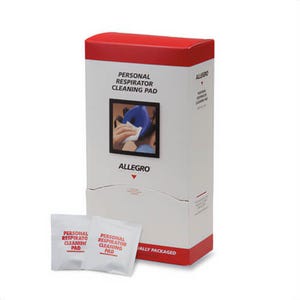 Allegro® 1001 Respirator Cleaning Pad, Isopropanol Alcohol Solution, 100 pc, Box Packing