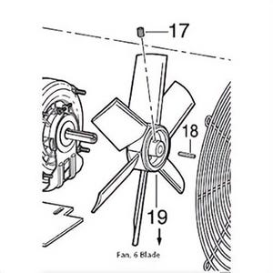 Allegro® 9515-14 DC Compaxial Plastic Blower Fan for use with 9515 Series, 6 Blade