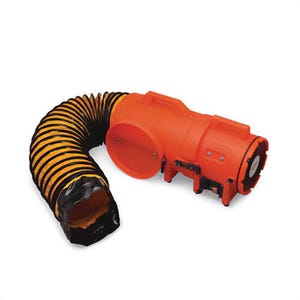 Allegro® 9533-15 Axial AC Plastic Blower with Compact Canister and 15 ft Ducting, 8 in