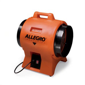Allegro® 9539-12 Industrial Stackable Axial Blower, 115/230 VAC, 12 in dia Duct, 2,180 CFM Max Flow in Free Air