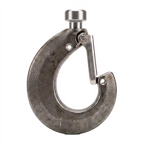 AMH™ P-LA016-31-47SYHK Alloy Shipyard Hook with Latch, Grade 80, 1.6 ton WLL