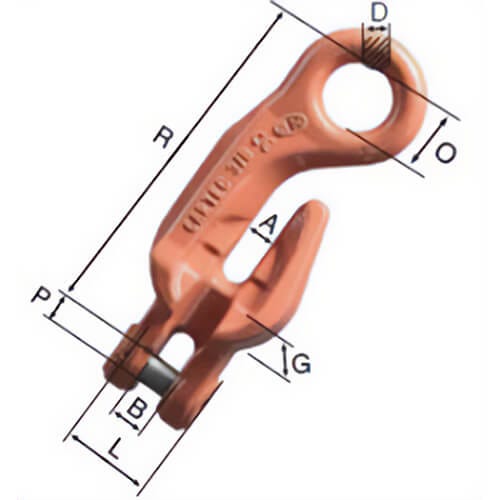 AMH™ CDFX10 Clevis Shortening Hook, 3/8 in Chain Size, 8,800 lb Working Load Limit