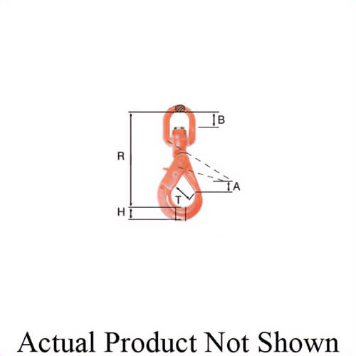 AMH™ CRGX13 Swivel Self Locking Hook, 1/2 in Trade, 15,000 lb Load, 100 Grade, Swivel Attachment, Alloy Steel