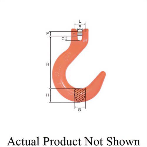 AMH™ CYFX13 Clevis Foundry Hook, 1/2 in Trade, 15000 lb WLL, 100 Grade, Clevis Attachment, Alloy Steel