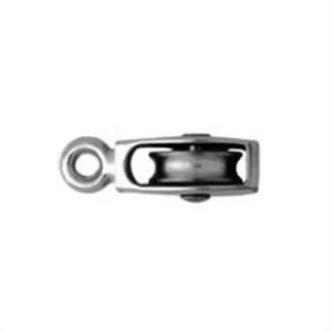 Baron 0174-1-1/4 1-Wheel Solid Eye Pulley, 1-1/4 in, Iron, Electro-Plated Zinc