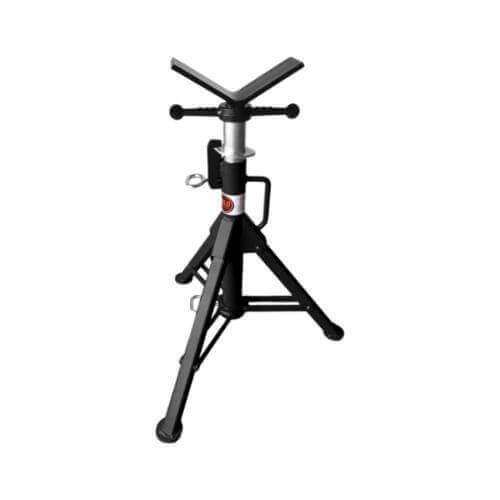 B&amp;B Pipe and Industrial Tools 3900 Folding Leg V-Head Pipe Jack, 12 in Pipe, 2500 lb Load, Square Tube Leg