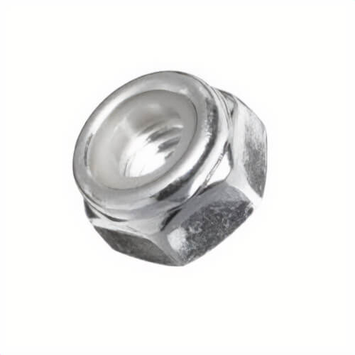 BBI® 305174 NE Series Standard Lock Nut, 9/16-12, Low Carbon Steel, Zinc Clear Trivalent, 2 Material Grade, Right Hand Thread