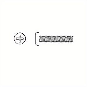 BBI® 773780 Fully Threaded Machine Screw, 1/4-20, 1 in OAL, A2 18-8 Stainless Steel, Pan Head, Zinc Blue, Phillips® Drive
