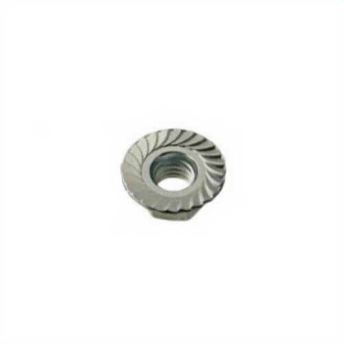 BBI® 857260 Case Hardened Hex Head Serrated Flange Locknut, 3/8-16, Low Carbon Steel, Zinc CR+3