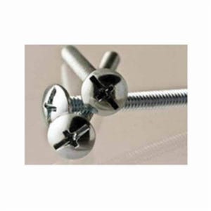 BBI® 577463 Combo Fully Threaded Machine Screw, #10-24, 2 in OAL, Round Head Plated, Phillips®/Slotted Drive
