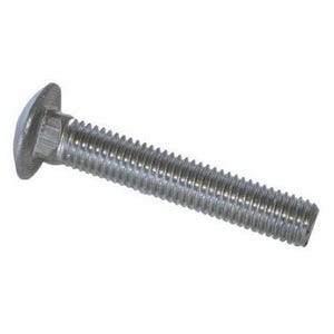 BBI® 489070 Fully Threaded Carriage Bolt, 3/8-16, 1 in L Under Head, Low Carbon Steel, A Grade