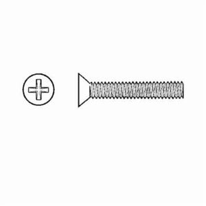 BBI® 586323 Fully Threaded Machine Screw, #8-32, 3/4 in OAL, Flat Head Plated, Phillips® Drive