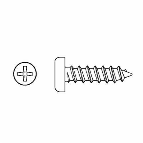 BBI® 696161 Type A Self-Tapping Screw, #10-12, 1-1/2 in OAL, Pan Head, Phillips® Drive, Low Carbon Steel