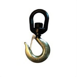 VGD Black Eye® 29281015 Chain Hook with Latch Kit, 1.35 in Trade, 1-1/2 ton Load, Swivel Eye Attachment, Forged Alloy Steel