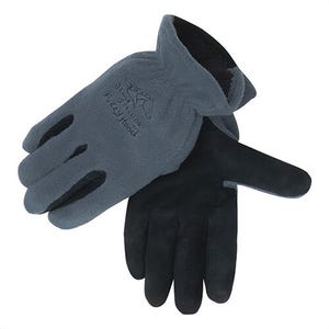 Black Stallion® 15FHXXL-GRAY 15FH Winter Gloves, Cold Weather, Full Finger/Wing Thumb Style, 2XL, Split Cowhide Leather Palm