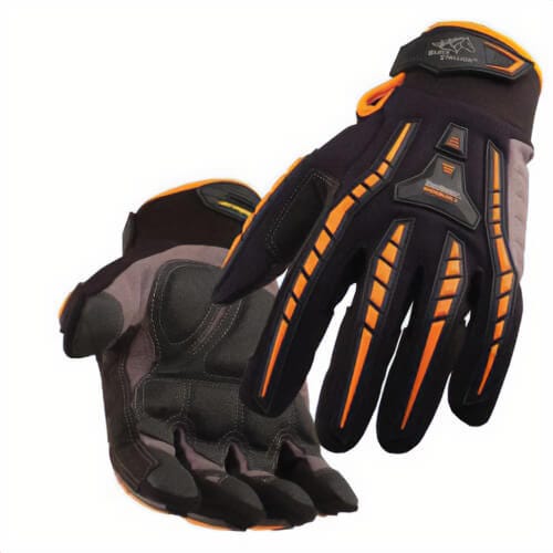 Black Stallion® GX100-LG ToolHandz® Anti-Vibration Gloves, L, Synthetic Leather/Spandex®, Strap Cuff