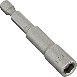 Quick Change Magnetic Nutsetter, 1/4 IN Shank, Length: 2-9/16 IN, Hardness: Extra, For Use With Hex Head Screws