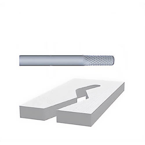 Bosch 85619 Burr Bit, 1/4 in Shank, 1/4 in dia, 3/4 in Cut Solid, Carbide Fiberglass