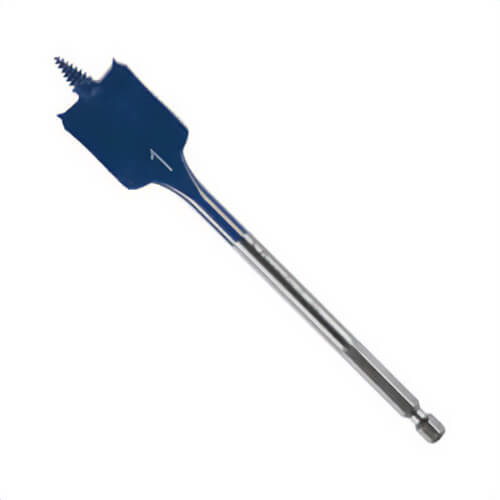 Bosch Daredevil™ DSB1013 Standard Spade Drill Bit, 1 in dia, 6 in OAL, 3 in L, 1/4 in Shank