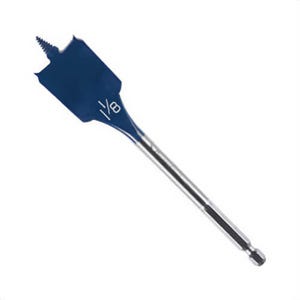 Bosch Daredevilâ„¢ DSB1015 Standard Spade Drill Bit, 1-1/8 in dia, 6 in OAL, 3 in L, 1/4 in Shank