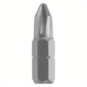Bosch 27022 Reinforced Screwdriver Insert Bit, P3 Phillips® Point, 1 in OAL, Hex Shank, S2 Tool Steel