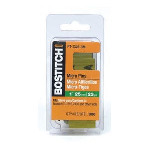 Bostitch® PT-2325-3M™ PT Series Pin Nail, 1 in L, 23 ga, Coated, Steel